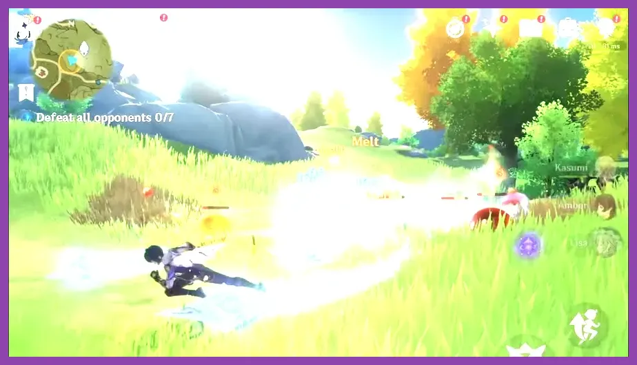 Intense elemental burst combat effects rendered smoothly on PS5