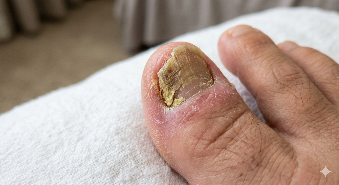 Kuku Berjamur Tebal Rusak