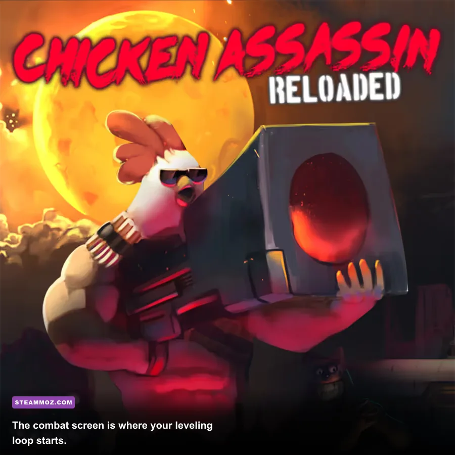 Chicken Assassin Reloaded combat screen showing the chicken hero and enemies
