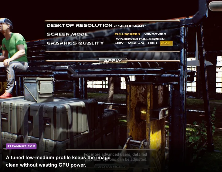 A Timely Intervention gameplay with optimized low and medium graphics settings