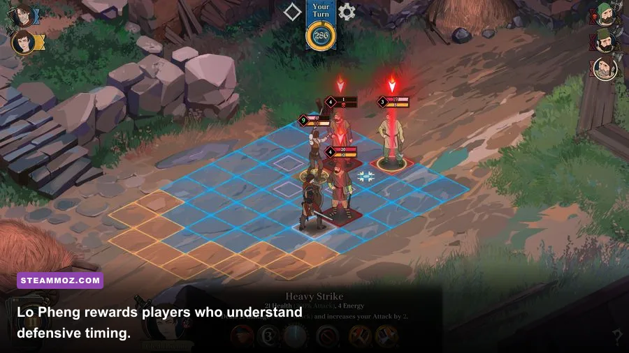 Lo Pheng battling enemy soldiers in Ash of Gods Redemption