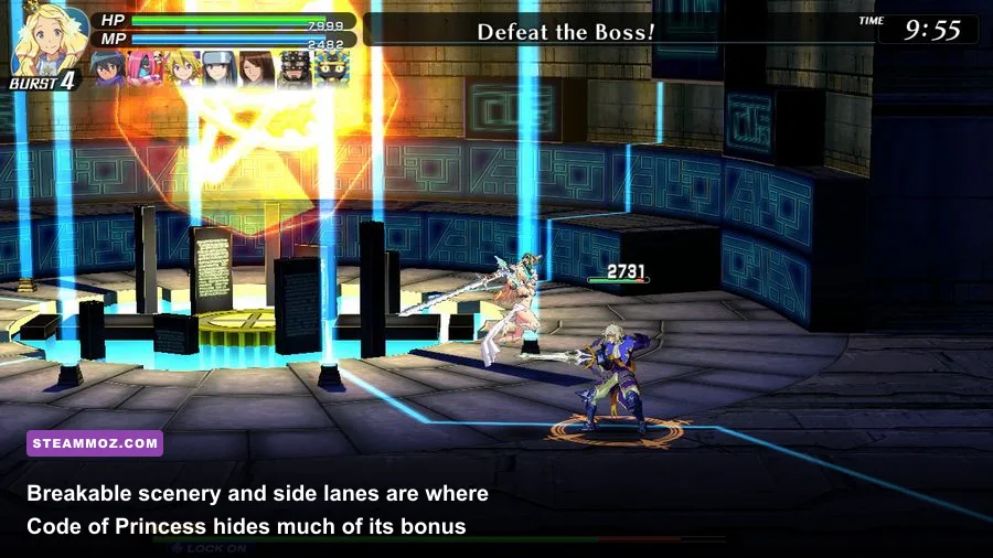 Hidden treasure chest in a Code of Princess EX stage