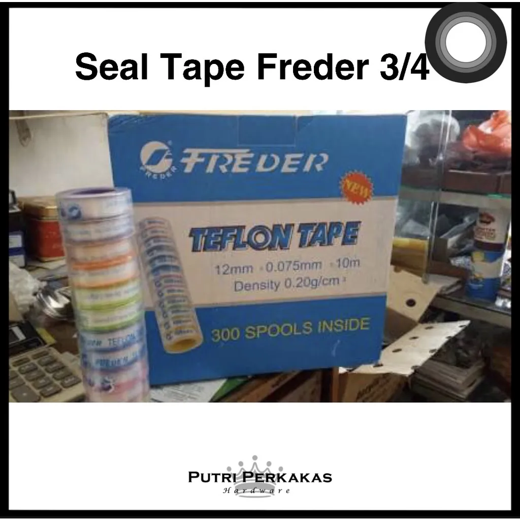 Seal Tape Freder 1/2", 3/4" dan 1" Isolasi Selotip Keran - Gambar 3