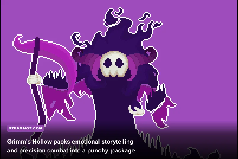 Grimm's Hollow turn based scythe timing combat screen