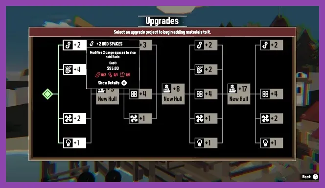 Dredge dry dock ship upgrade interface