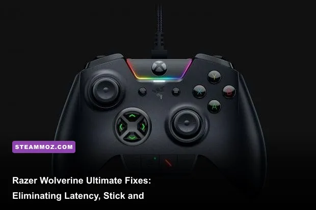Razer Wolverine Ultimate controller front view showing RGB and thumbsticks