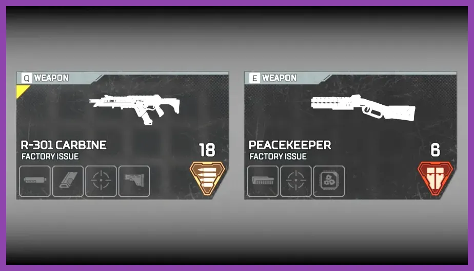 Apex Legends Firing Range with R-301 Carbine and Peacekeeper weapons