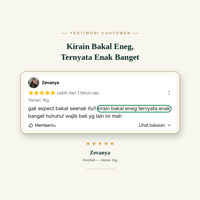 Flyer testimoni customer Rumavin 7 