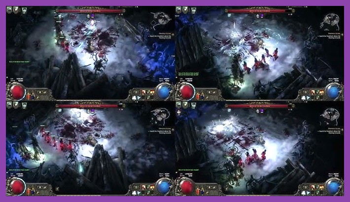 Close up of an aura skill effect radiating from a character