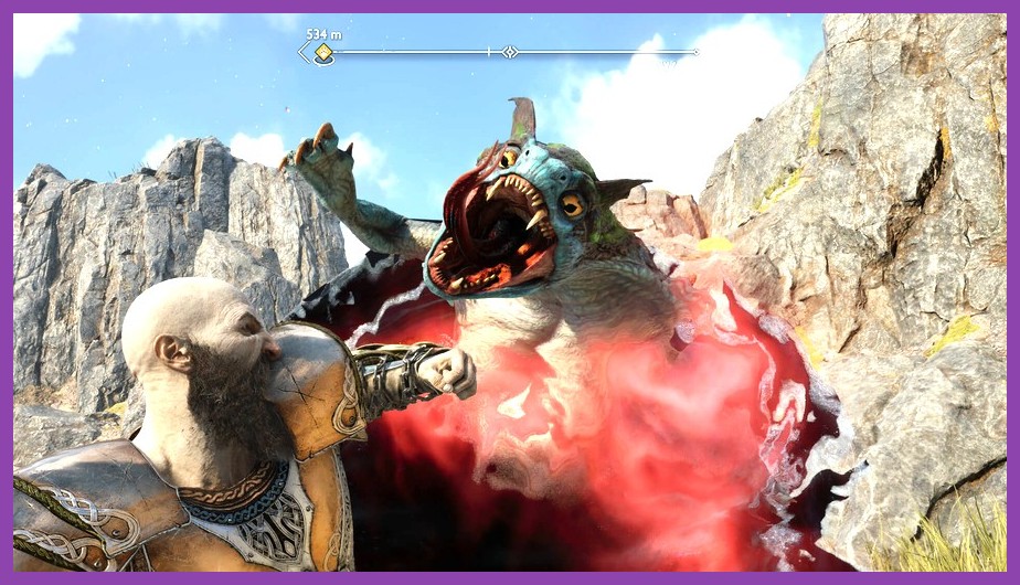 Kratos closing an Yggdrasil Rift in God of War Ragnarok