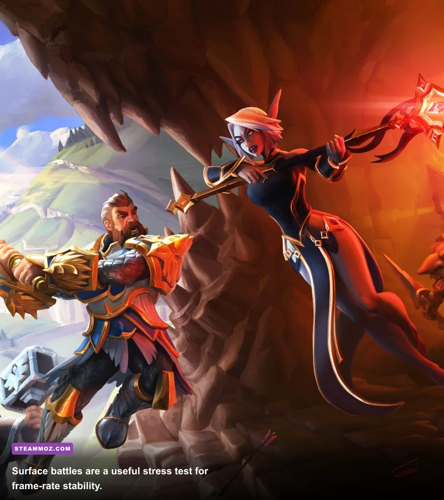Dungeons 3 Evil of the Caribbean surface combat on a pirate island