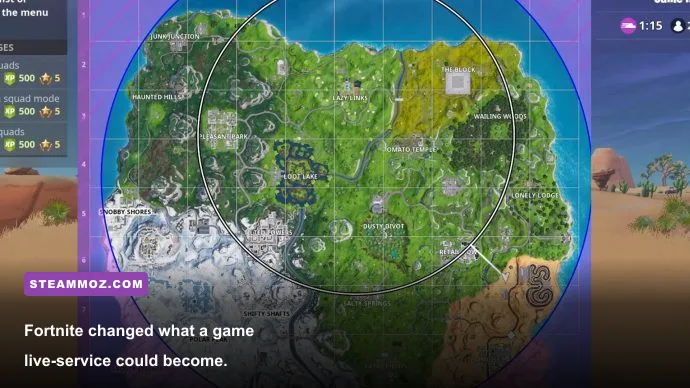 Fortnite players battling with rapid structures during a late-game battle royale match