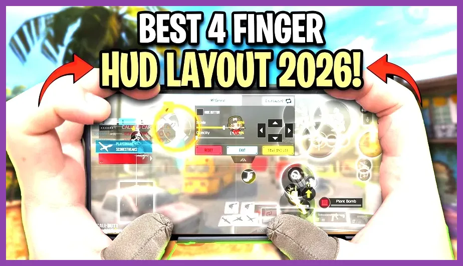 Custom mobile HUD control layout for Call of Duty Mobile touch controls