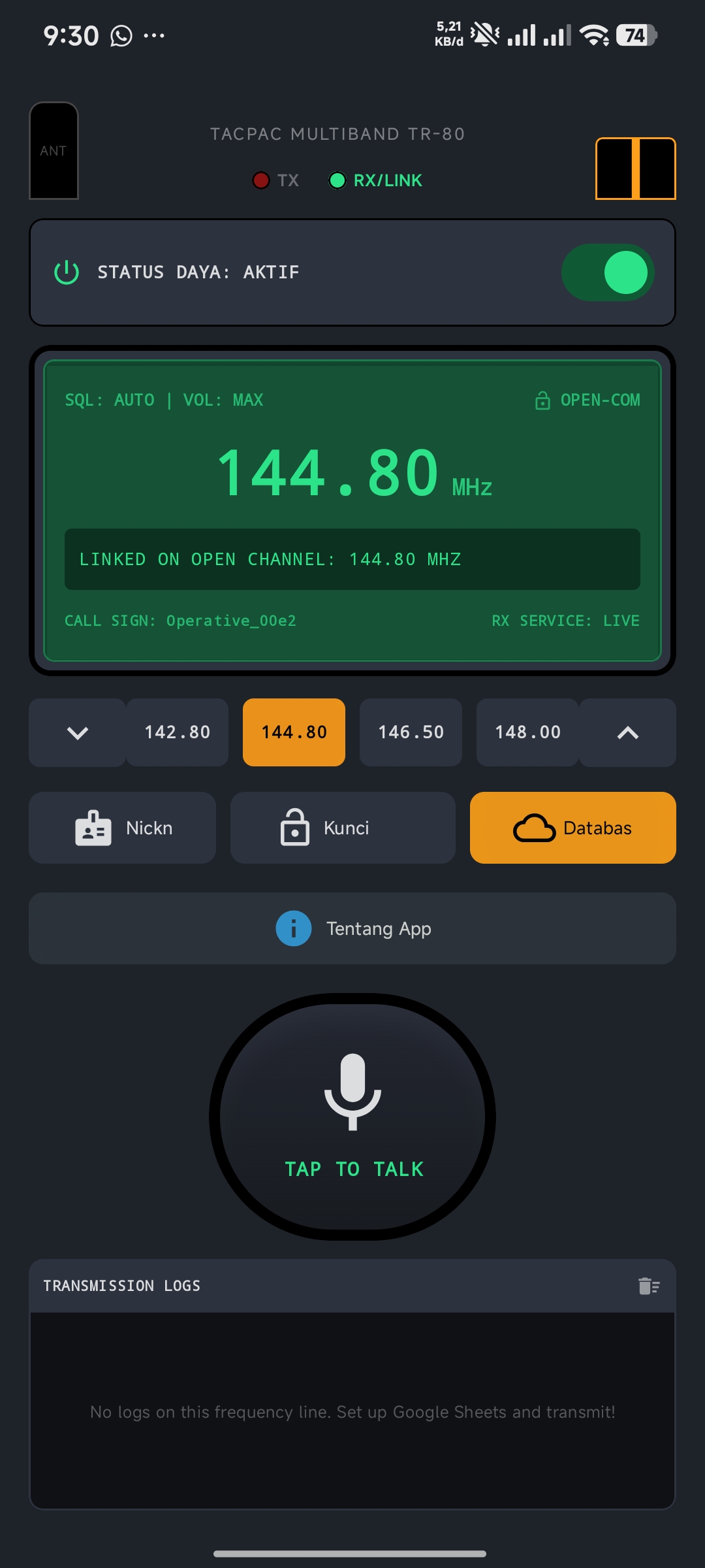 WALKIE TALKIE SS EDISI Screenshot