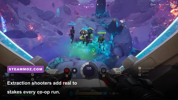 A co-op extraction shooter squad preparing to loot and escape