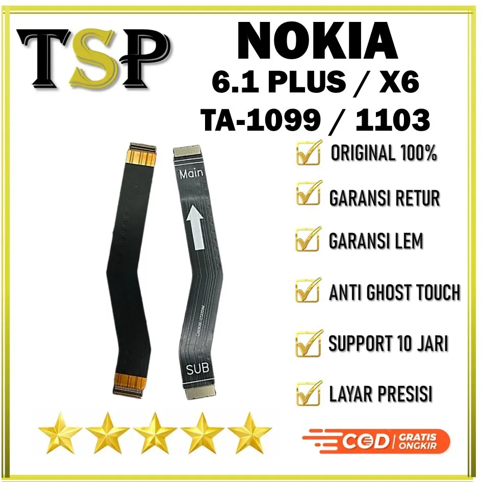 FLEXIBEL / FLEXIBLE / FLEKSIBEL BOARD / CONNECT NOKIA 6.1 PLUS / X6 / TA-1099 / 1103 ORIGINAL 100%