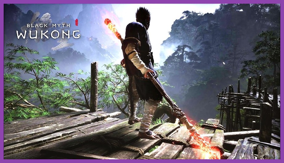 Gameplay footage of Black Myth Wukong highlighting weapon combat
