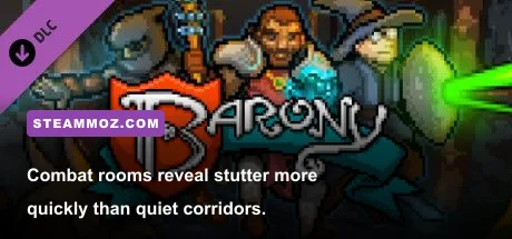 Barony first-person combat against enemies inside a dungeon