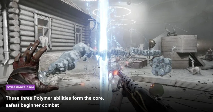 Atomic Heart Polymer skills including Frostbite Shok and Mass Telekinesis