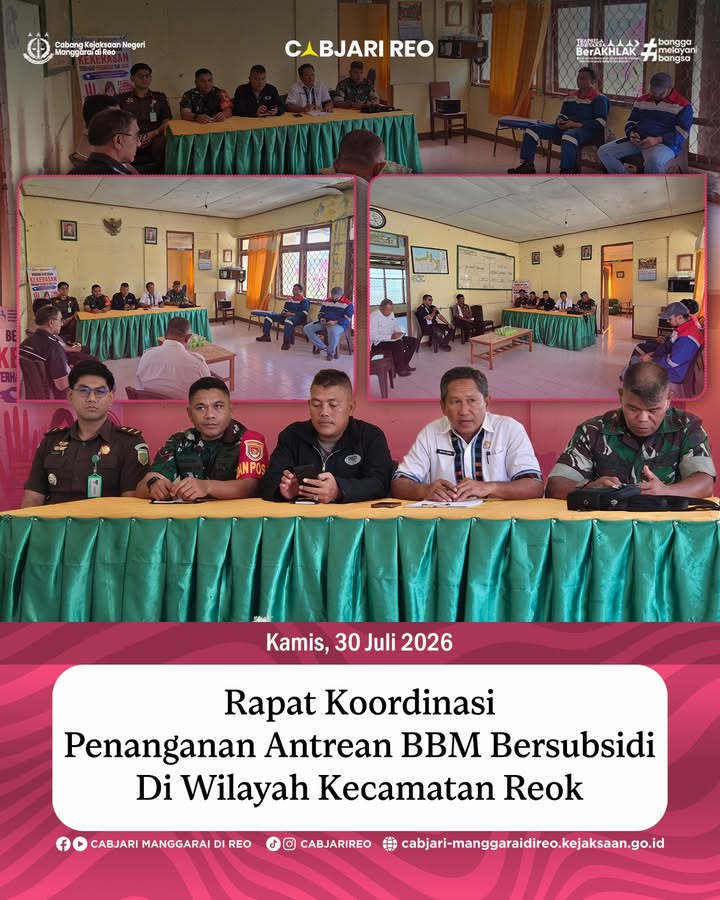 Rapat Koordinasi Penanganan Antrean BBM Bersubsidi Di Wilayah Kecamatan Reok