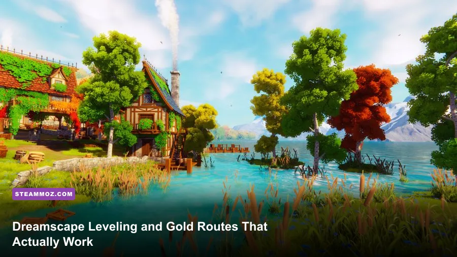 Dreamscape RPG character fighting enemies in a colorful fantasy world