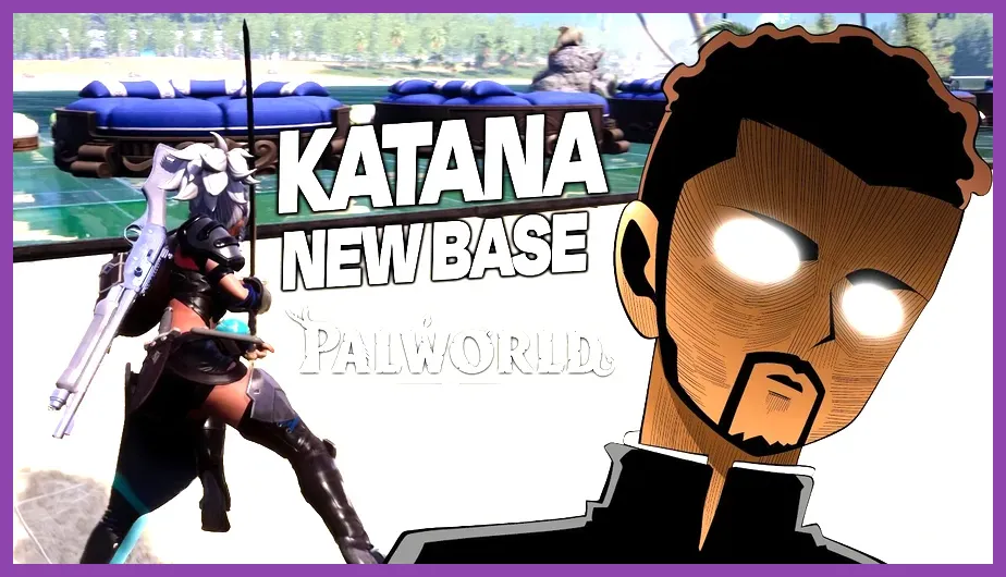 Side‑Arm Pistol and Katana melee weapon in Palworld