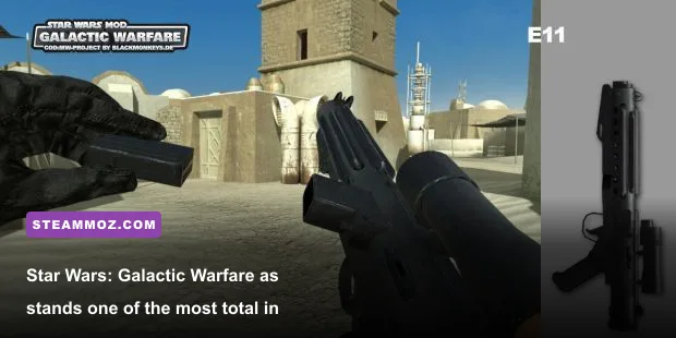 Stormtroopers battling in Star Wars Galactic Warfare mod built on Call of Duty 4