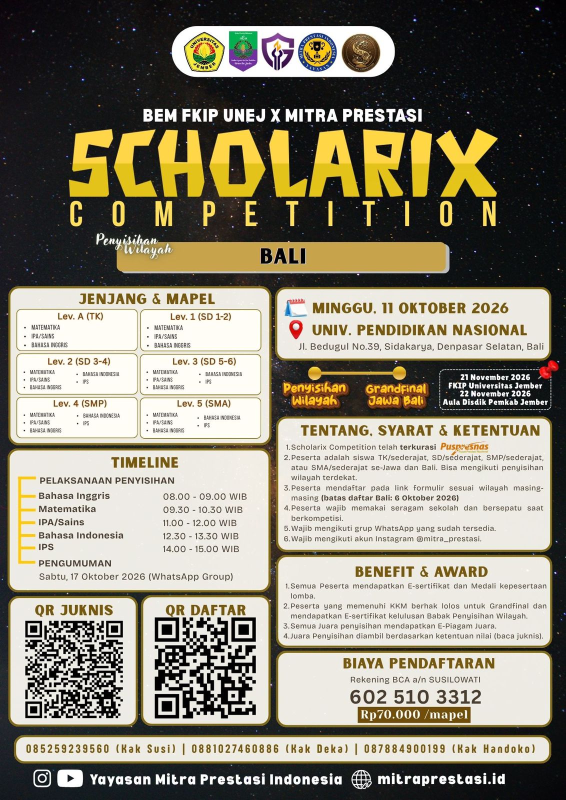 Poster Lomba Scholarix Competition Penyisihan Banyuwangi Kota