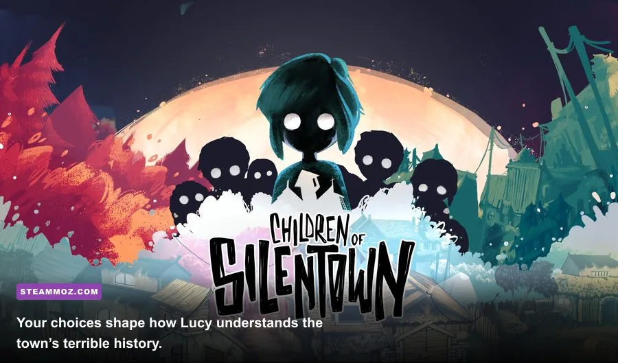 Lucy confronting the mystery of Silentown in Children of Silentown