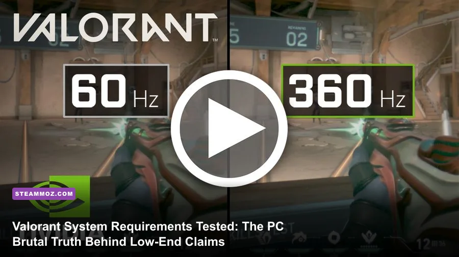 Valorant high performance PC gameplay on an esports monitor