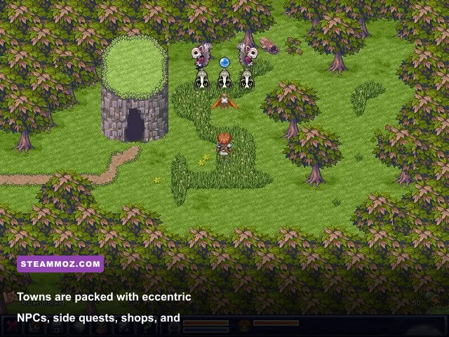 Aveyond The Darkthrop Prophecy fantasy town with NPCs and shops