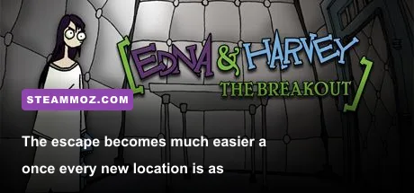 Edna escaping the asylum in Edna & Harvey The Breakout