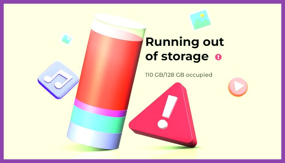 Android low storage warning icon
