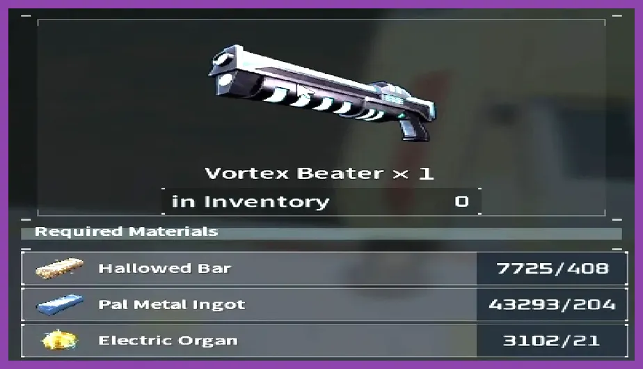 Vortex Beater ranged weapon setup in Terraria