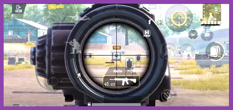 PUBG Mobile Erangel battle royale match using an M416 and 6x scope