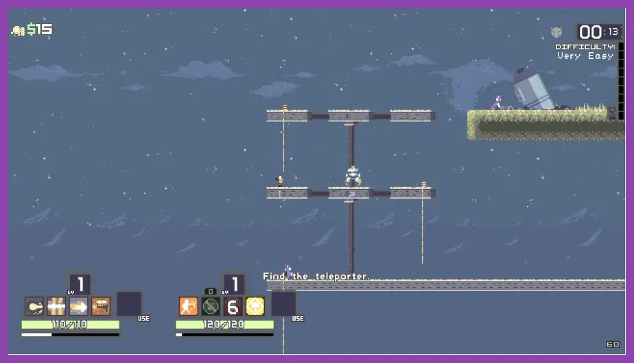 Risk of Rain action gameplay on low spec laptop