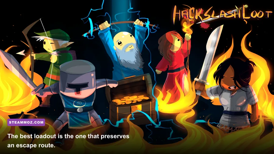 Hack Slash Loot hero facing a powerful dungeon enemy