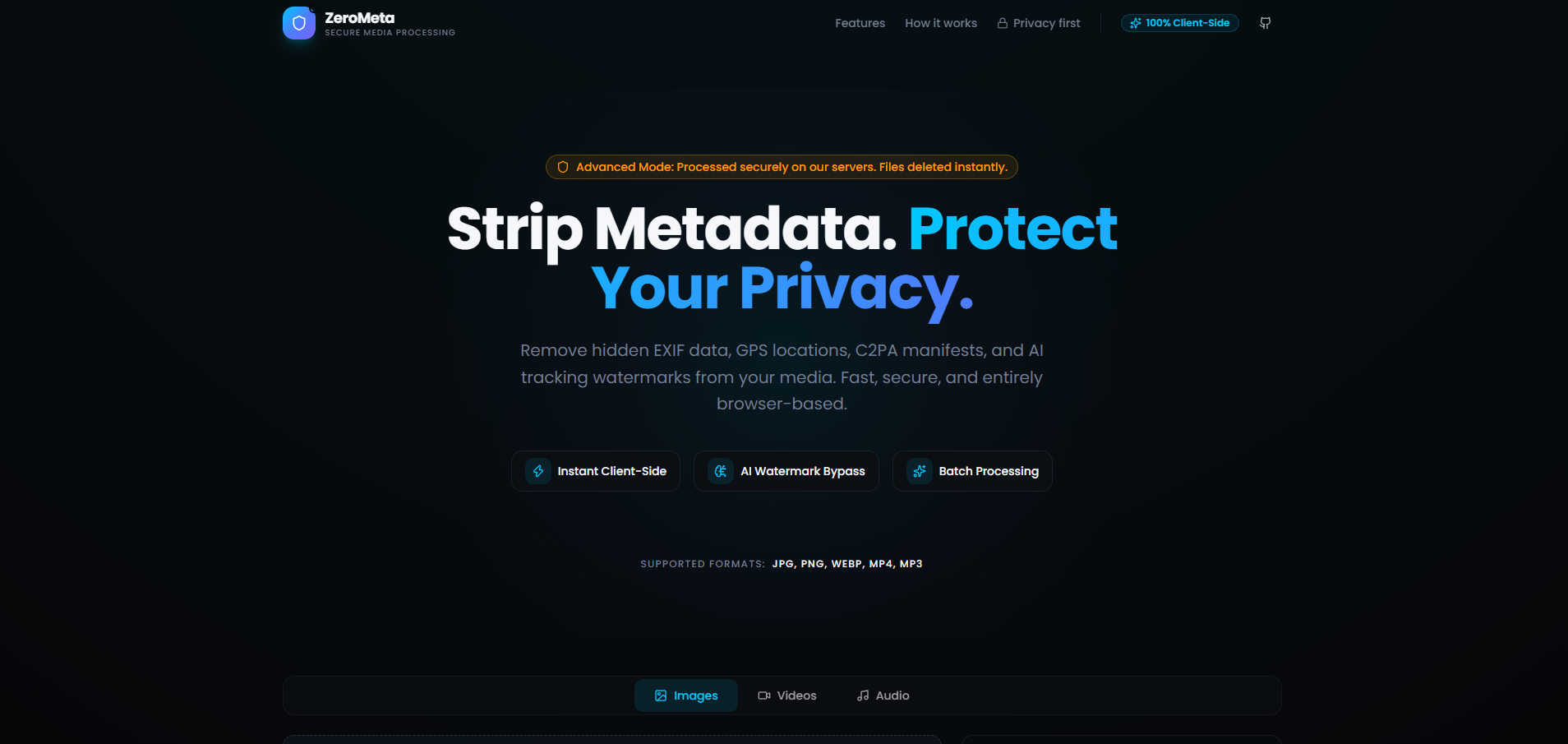 ZeroMeta – Image Metadata Remover - Project by Muhammad Rashed