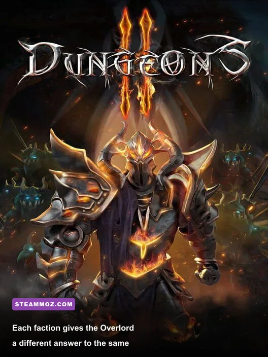 Dungeons 2 minion factions including horde demons and undead in a dungeon