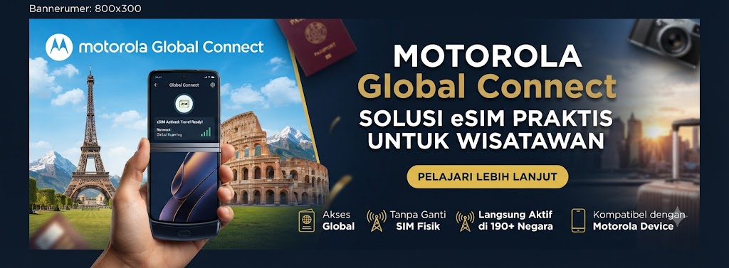 Motorola Rilis Global Connect, Solusi eSIM Praktis untuk Wisatawan 