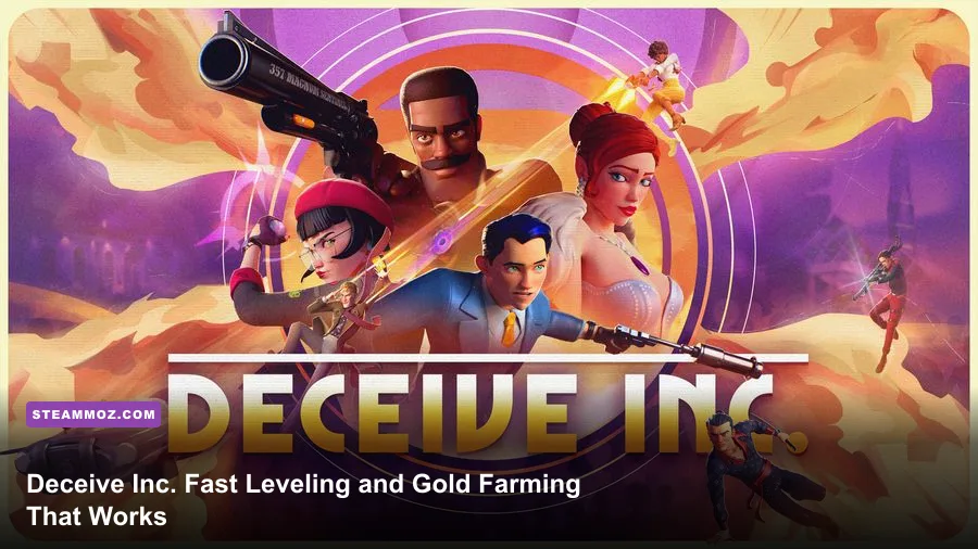 Deceive Inc. agent escaping with a briefcase during a tense extraction