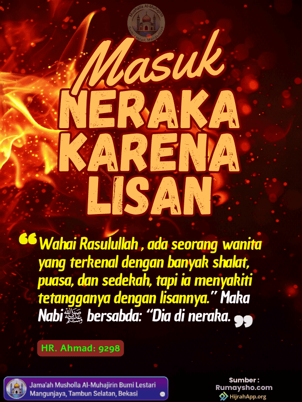 Masuk Neraka Karena Lisan