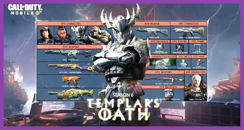 Epic character skins and weapon blueprints available in Call of Duty Mobile seasonal rewards