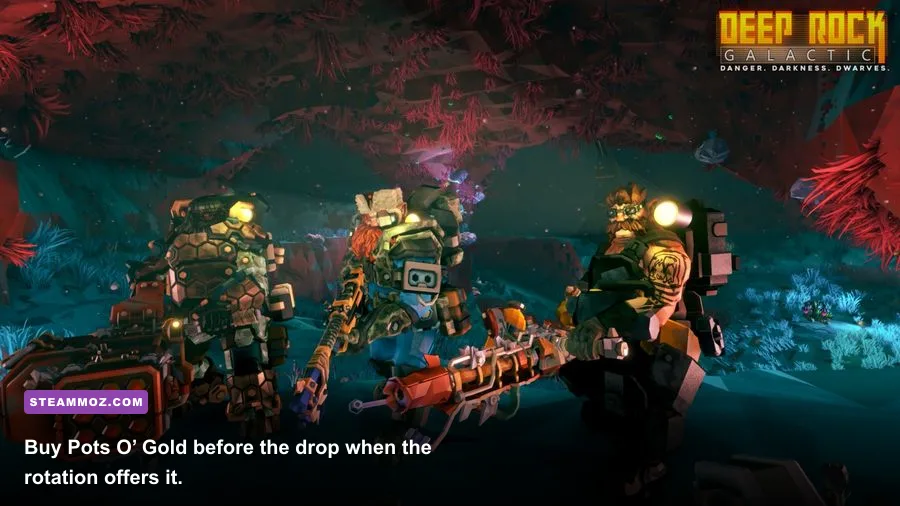 Pots O Gold beer available at the Abyss Bar in Deep Rock Galactic