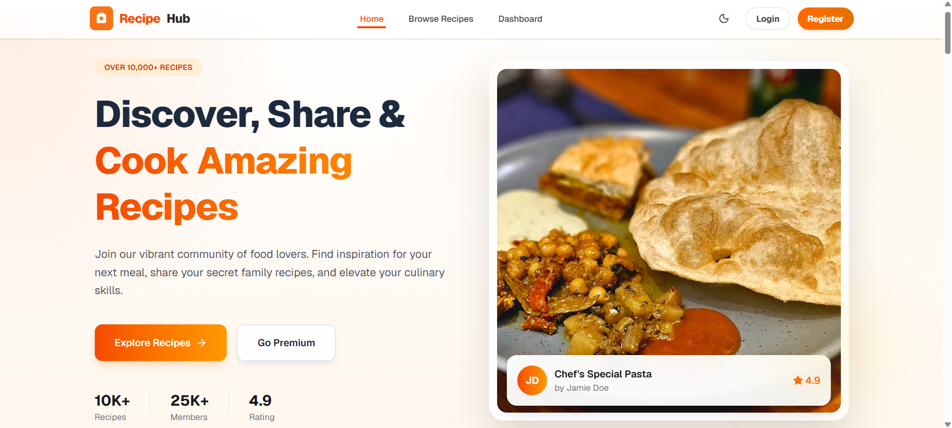 RecipeHub — Full Stack Recipe Sharing Platform
