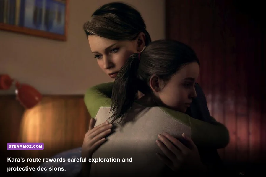 Kara protecting Alice during the Zlatko chapter in Detroit Become Human