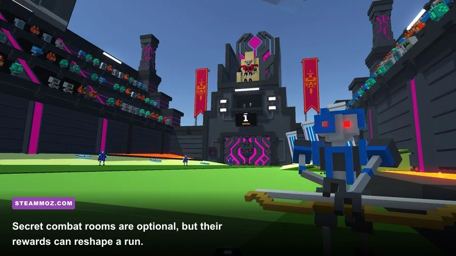 Secret challenge arena filled with enemies in Clone Drone in the Danger Zone