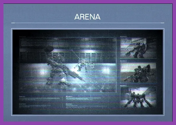 Armored Core 6 Arena menu showing the Analysis tab and AC opponent progression
