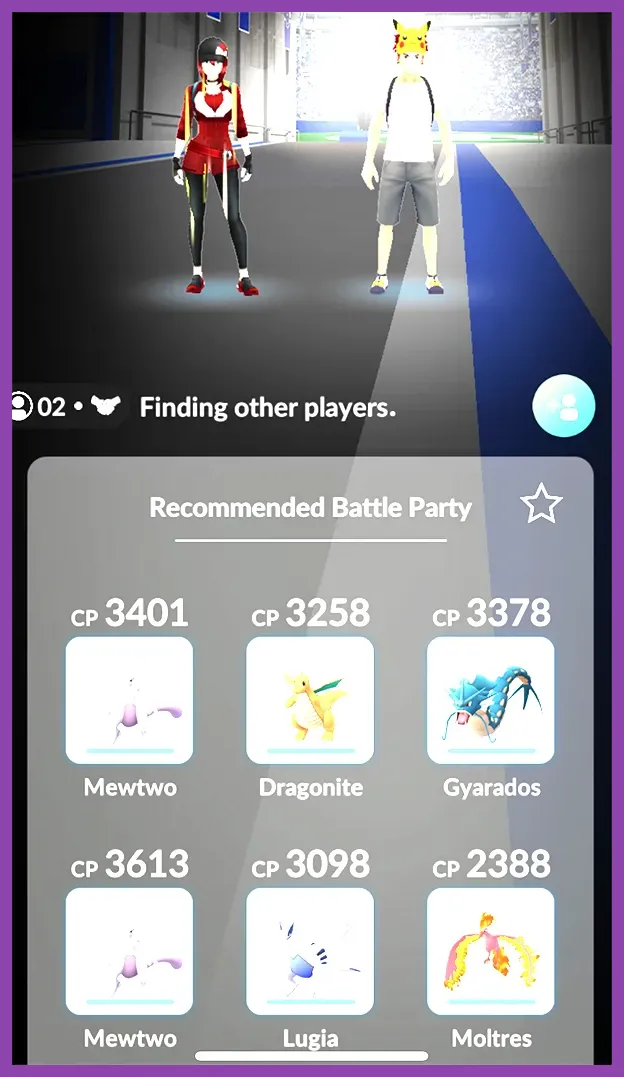 Pokemon GO players participating in a raid battle