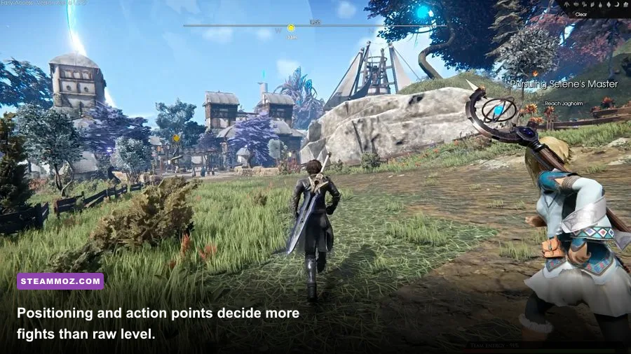 Edge Of Eternity tactical battle grid with Daryon and Selene